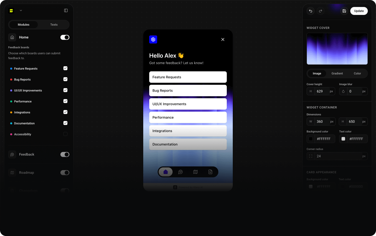 In-App Widget