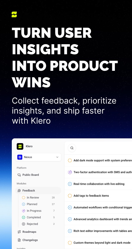 Klero product banner