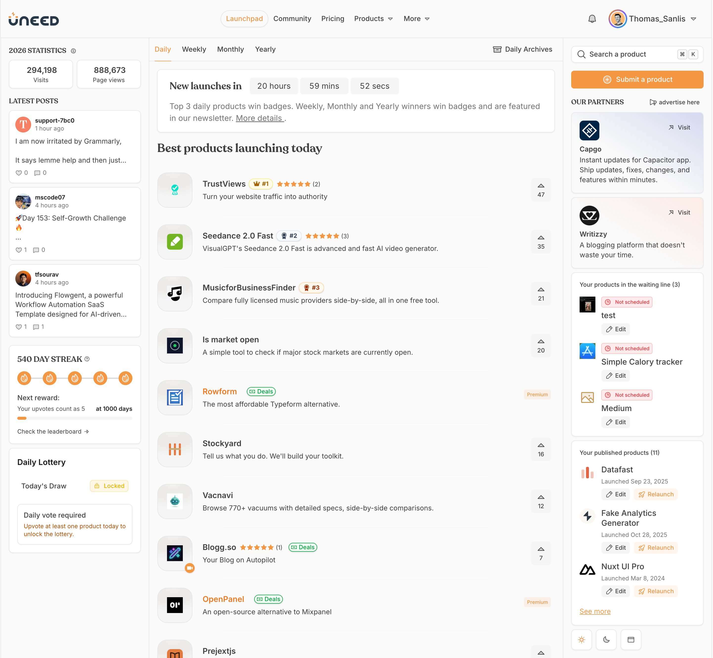 Uneed launchpad